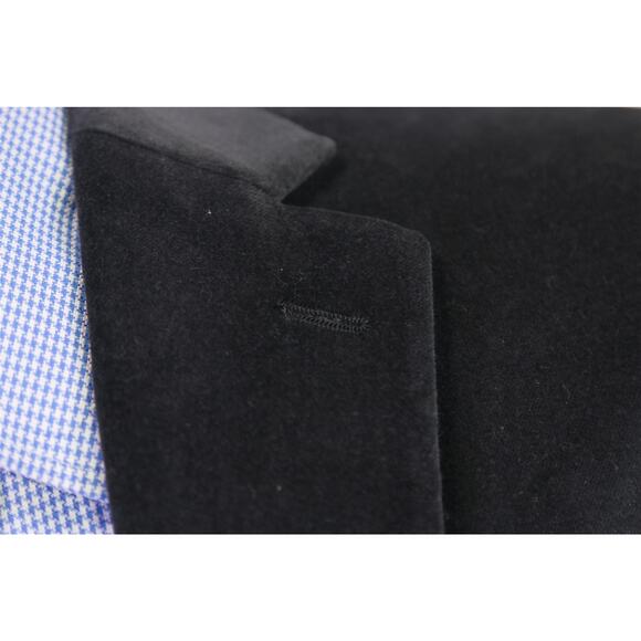 Calvin Klein Charcoal Gray Velvet Smoking Blazer Jacket Formal 38R - Picture 5 of 9